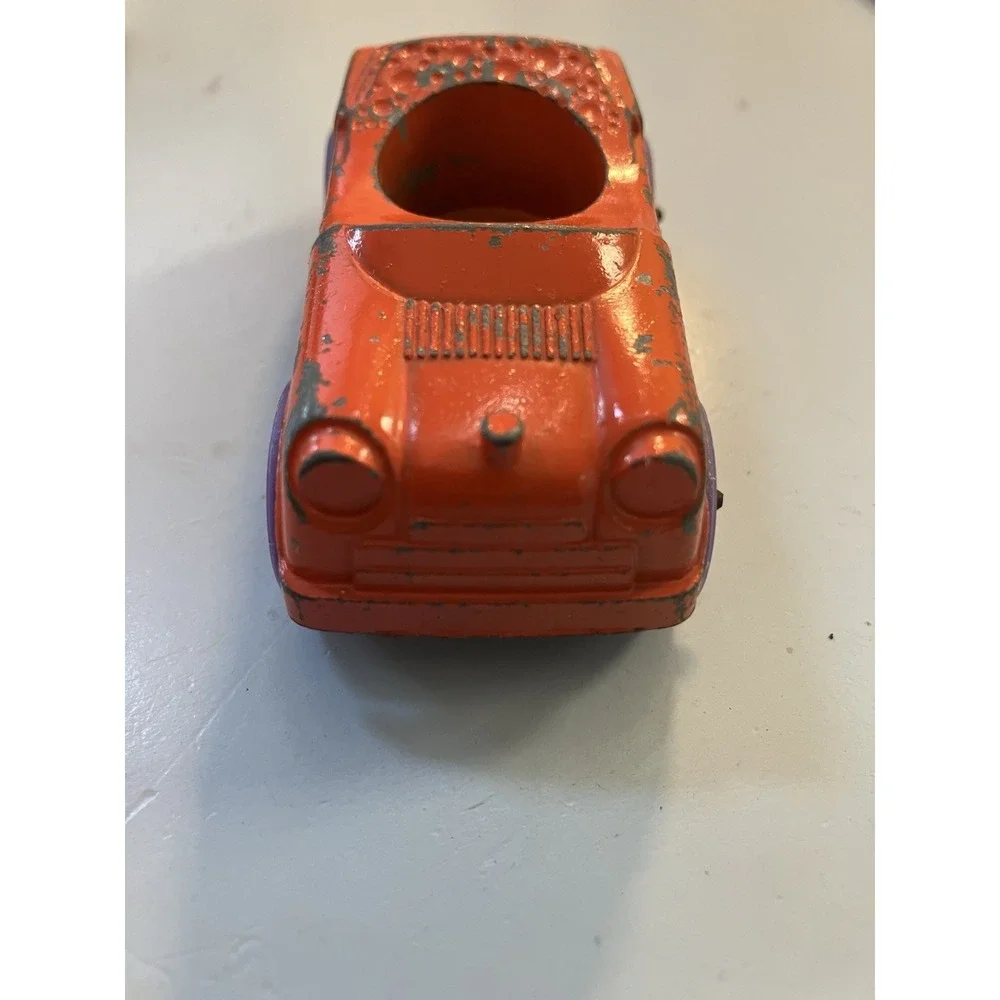 1968  Tootsie Toy  Diecast Orange / Purple for Little People  - Vintage Car